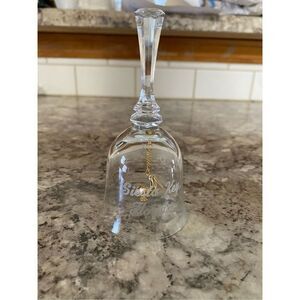 Siesta Keys Florida Crystal Bell with Gold Pelican